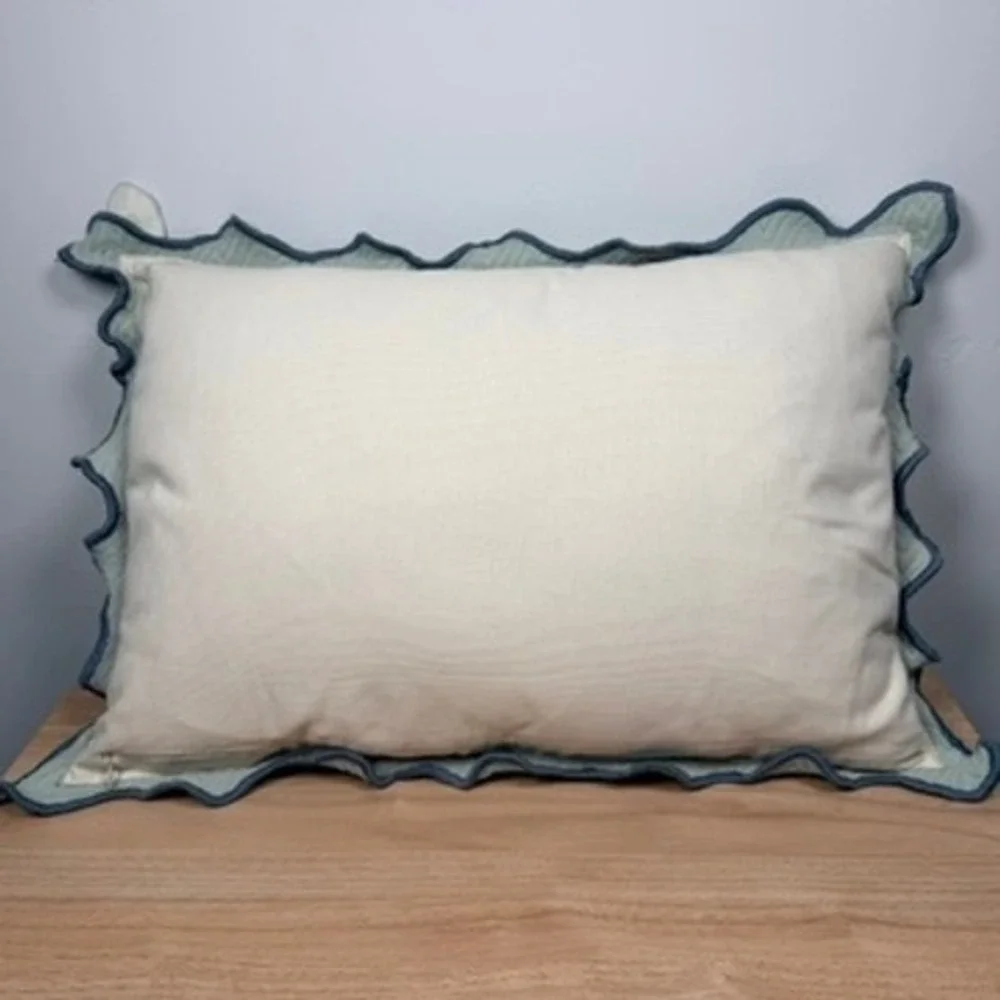 Threshold x Studio McGee Textured Herringbone Lumbar Pillow Sage Mirage 14x20